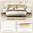 thumbnail image 4 of HOMCOM Nightstand, Bedside Table, Side End Table with 2 Drawers, White, 4 of 10