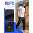 thumbnail image 6 of Xibflo Men's Elastic Waist Hiking Pants Water Resistant Quick-Dry Lightweight Outdoor Sweatpants with Zipper Pockets, 6 of 9