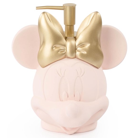 Dispensador de jabón Jay Franco Disney Minnie Mouse de resina rosa