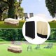 thumbnail image 4 of Funda protectora negra para tumbona plegable, funda para tumbona de jardín, resistente al polvo, impermeable, anti-UV, funda para relax en jardín 190D Oxford para tumbonas, 4 of 4