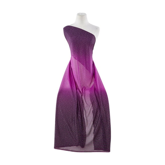 Zelouf Dotted Dash Glitter Double Ombre On Mjc , Sewing, DIY, Crafts Fabric by the Yard, Magenta Kiss, 3 Yard