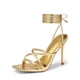 thumbnail image 1 of Sandalia DREAM PAIRS Tacón Cuadrado Punta Abierta con Cordones Oro 10 cm, 1 of 7