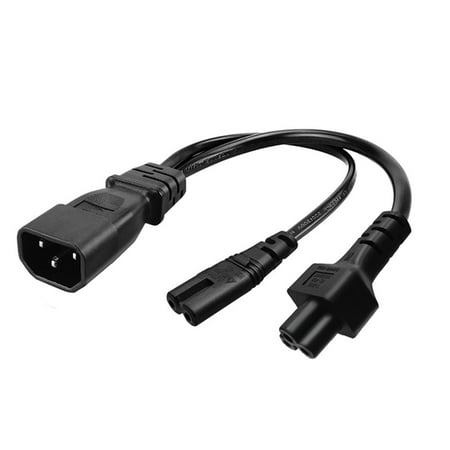 

CIYISON IEC320-C14 Male Plug to IEC320-C7+C5 Female Adapter Cord Y-splitter Power Lines