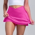 thumbnail image 6 of Riforla Womens Tennis Skirt with Pockets Shorts High Waisted Athletic Skorts Skirts for Running Workout Womens Skirts Hot Pink M, 6 of 6
