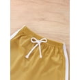 thumbnail image 6 of Liacowi Toddler Baby Boy Girl Outfit Short Sleeve Cool to Be Kind Ribbed Solid T-Shirts Shorts Clothes Set, 6 of 9