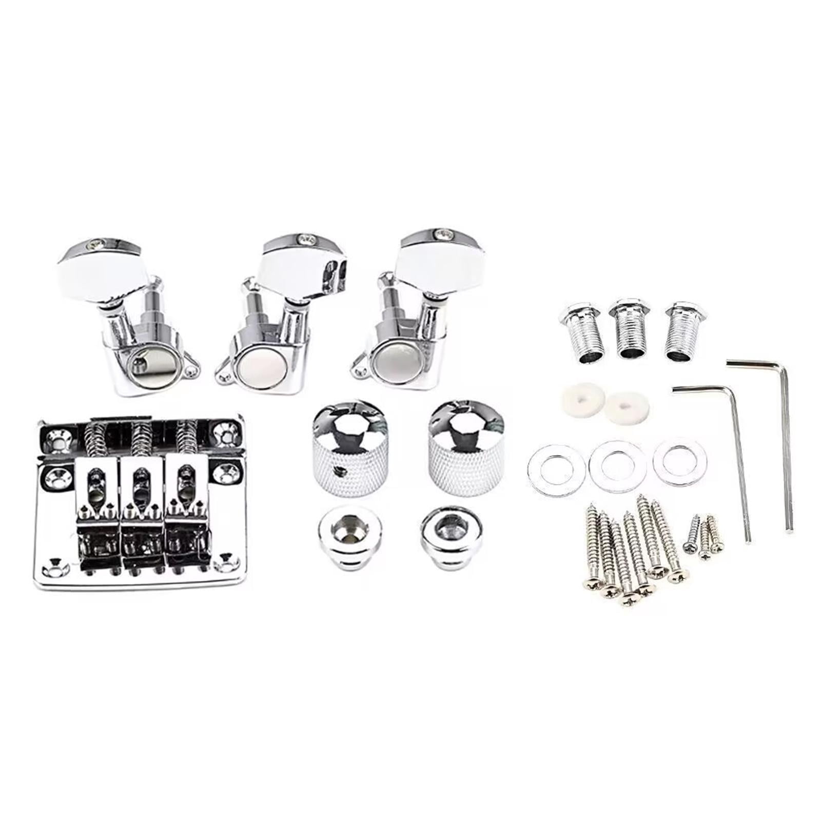 LeeQinersw 3 String Guitar Repair Kit Stringed Instrument Combo Kits Control Knobs Wrenches