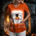thumbnail image 2 of Akiihool Halloween Summer Fall Crew Neck T Shirt Funny Halloween Thanksgiving Graphic Tee Casual Family Halloween Costume Tops (Orange,M), 2 of 6
