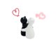thumbnail image 1 of Botellas de Sal y Pimienta Cerámica Blanca y Negra, Trajes de Pareja de Gatos, Perfecto para Regalos, 1 of 4