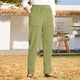 thumbnail image 4 of Pantalones de pana Prolriy para mujer, pantalones casuales de pierna recta a rayas con cintura elástica y personalidad de temperamento a la moda, pantalones de pana para mujer, pantalones verdes XL, 4 of 4