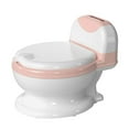thumbnail image 3 of Asiento de inodoro para entrenamiento de inodoro para bebés, incluye cepillo de limpieza, asiento de transición para entrenamiento, inodoro realista Rosa, 3 of 8