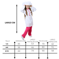 thumbnail image 2 of Disfraz Chef Filipina Blanco Con Rosa Infantil Niña Talla 1 a 3 años, 2 of 6