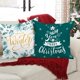 thumbnail image 4 of Juego de 4 Fundas Cojin Navidad 45x45 cm, Funda Cojines Decorativos Navideños de Feliz Xmas Fundas de Almohada Navideñas Decoración Hogar Navidena para Dormitorio Sofá Cama(Cyan), 4 of 5