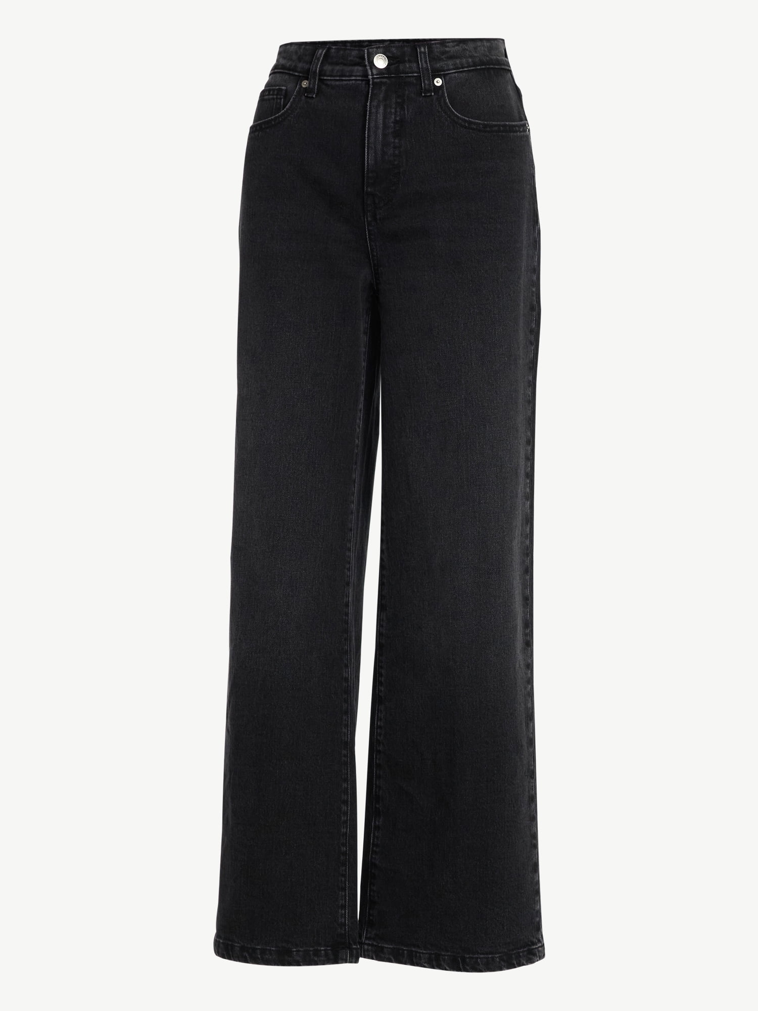 Free Assembly Women's High Rise Full Length Wide Leg Jeans, 30" Inseam, Sizes 0-26W