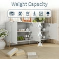 thumbnail image 5 of Clihome Buffet Cabinet with Storage, Modern Sideboard Cabinet with 4 Doors, White, 5 of 7