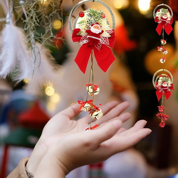 Escena Navideña onlyliua, Árbol Decorado, Anciano con Campana