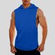 thumbnail image 5 of Camiseta sin mangas con capucha para hombre - Camiseta de entrenamiento físico - 180 g de imitación de algodón - M-XXL, 5 of 7
