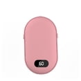 thumbnail image 1 of Injueey Calentador de manos de invierno de 5200mah, calentador de pantalla Digital LCD recargable por USB del tesoro, banco de energía móvil eléctrico Suministros térmicos Rosado Injueey HA071666-02, 1 of 6