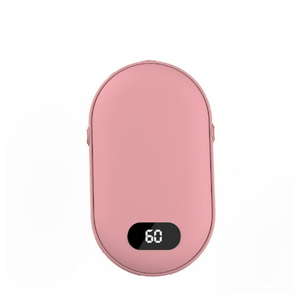 Advancent Calentador de manos de invierno de 5200mah, calentador de pantalla Digital LCD recargable por USB del tesoro, banco de energía móvil eléctrico Suministros térmicos Rosado Advancent HA071666-02