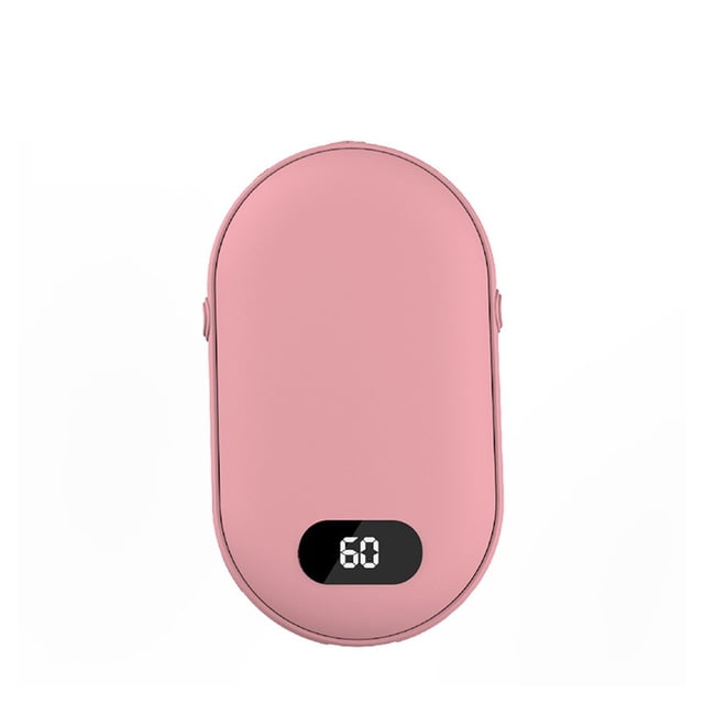 Injueey Calentador de manos de invierno de 5200mah, calentador de pantalla Digital LCD recargable por USB del tesoro, banco de energía móvil eléctrico Suministros térmicos Rosado Injueey HA071666-02