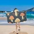 thumbnail image 2 of Yayeee Kids Hooded Towels Toddler Soft Absorbent Beach Bathing Wrap 50" x 23.5", Black Mushroom Pattern, 2 of 5