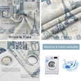 thumbnail image 2 of Eiffel Tower Blackout Curtains for Bedroom, European Architectural Retro Hand-Painted Thermal Insulated Kitchen Drapes with Grommets, Light Blocking Window Treatment, 2 Panels 52" x 96", 2 of 7
