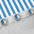 thumbnail image 4 of Manfei Geometric Stripe Blackout Curtains Set of 2 (52x84 Each),Contemporary Minimalist Curtain, Blue White, 4 of 6