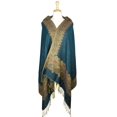 thumbnail image 2 of Paskmlna Border Pattern Double Layered Reversible Woven Pashmina Shawl Scarf Wrap Stole #05, 2 of 4