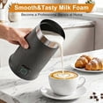 thumbnail image 2 of Milk Frother, 4-in-1 Electric Milk Steamer, Warm and Cold Milk Warmer and  Maker for Coffee, Latte, Cappuccinos, Macchiato, 8.2oz/240ml, Stainless Steel (Black), 2 of 6
