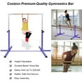 thumbnail image 6 of Costway Adjustable Steel Horizontal Training Bar Gymnastics Junior Home Practice Purple, 6 of 11