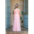 thumbnail image 3 of Drtj Girls A-Line Maxi Dress Junior Bridesmaid Flower Girl Dresses Off-Shoulder Chiffon Dress for Wedding Pageant, 3 of 6