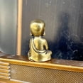 thumbnail image 3 of Tibet Pocket Buddha small monk statue,Brass Buddha Idol Shakyamuni Feng Shui Zen Buddhism Buddhist Gifts Meditation Zen，Car Art Wealth decor, 3 of 8