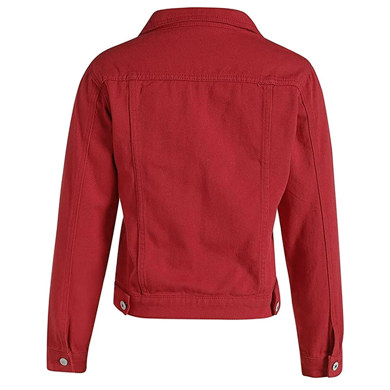XFLWAM 2023 Long Denim Jacket for Women, Crop Jean Coat with XFLWAM 2023 Long Denim Jacket for Women, Crop Jean Coat with