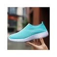 thumbnail image 5 of Gomelly Women Sneakers Mesh Walking Shoes Slip On Flats Lightweight Sock Sneaker Womens Light Blue 8, 5 of 6
