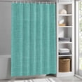 thumbnail image 6 of Shower Curtains for Bathroom-36"x72",Teal Green Solid Color Waterproof Bath Curtain Grommet Shower Curtain Set with Hooks, 6 of 9