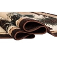 thumbnail image 4 of Lodge, Cabin Nature and Animals Area Rug - Nature Pattern Cabin Area Rug - Abstract, Chocolate/Beige/Green-Bear/Lodge, 4 of 8
