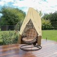 thumbnail image 3 of Durable Beige Hanging Egg Chair Cover with Zipper, 115x190cm, 3 of 4