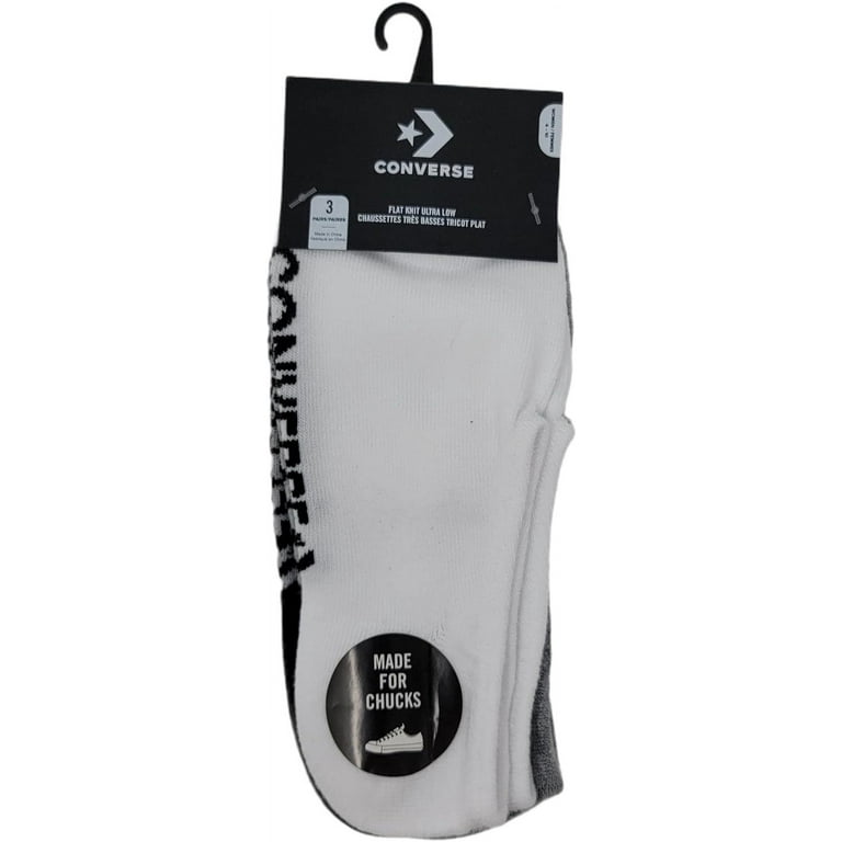 Converse Women's Pack Flat Knit Ultra Low Socks No Show Made For