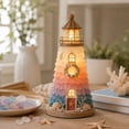 thumbnail image 5 of Sea‑Glass Lighthouse Kit, 3D Glowing Coastal Decor with LED Light Adult DIY Nautical Craft Mzrulpne, 5 of 8