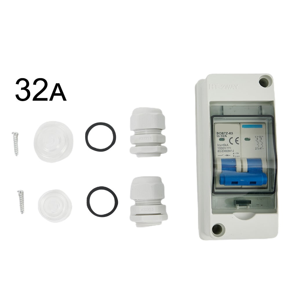 Solar photovoltaic cell combiner box DC circuit breaker switch with