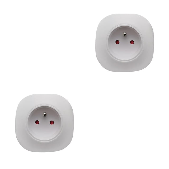 Sidaley Enchufe WiFi Tuya de 2,4 Ghz, toma de corriente con Control remoto inalámbrico, 16A, Control de voz, temporizador, toma de corriente con Control No.04 FR Plug 2piezas