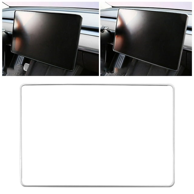 de pantalla para coche, pantalla táctil, película de antihuellas dactilares, compatible con Tesla Model 3Y y reemplaza los a Blanco DYNWAVEMX Marco de protección de pantalla