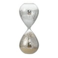 thumbnail image 2 of A&B Home  8-inch Peleus 30-Minute Silvered Hourglass Bisque Sand, Silver, 2 of 2