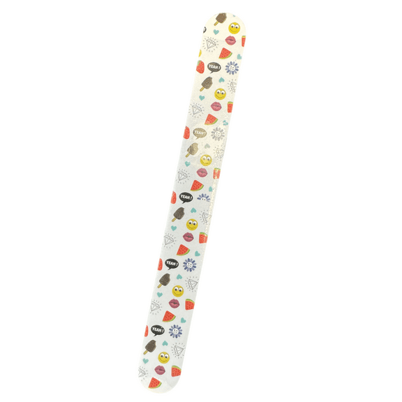Stylish & Fun Nail File - For Shaping & Smoothing Nails, 7" Long, Perfect for Personal Use or Trendy Gifts, Vibrant & Practical Nail Care Accessory, White
