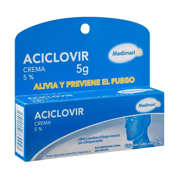 Aciclovir Medimart crema 5% tubo con 5 g
