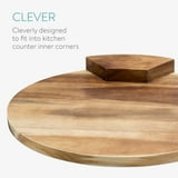 Navaris Corner Countertop Cutting Board - 12.6" x 16.5" Acacia Wood ...