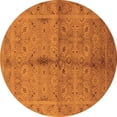thumbnail image 1 of Ahgly Company Indoor Round Oriental Orange Industrial Area Rugs, 8' Round, 1 of 4