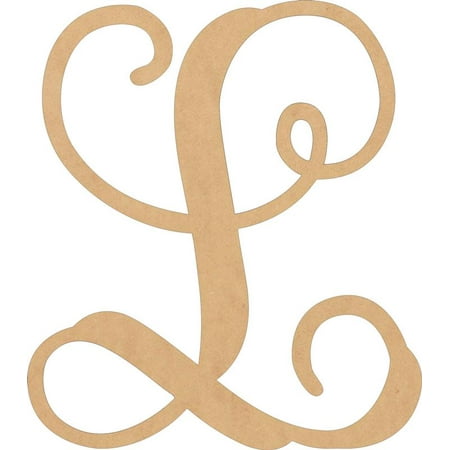 Wood Monogram Letters, Unfinished 2'' Tall Alphabet L, Wooden Craft Letter