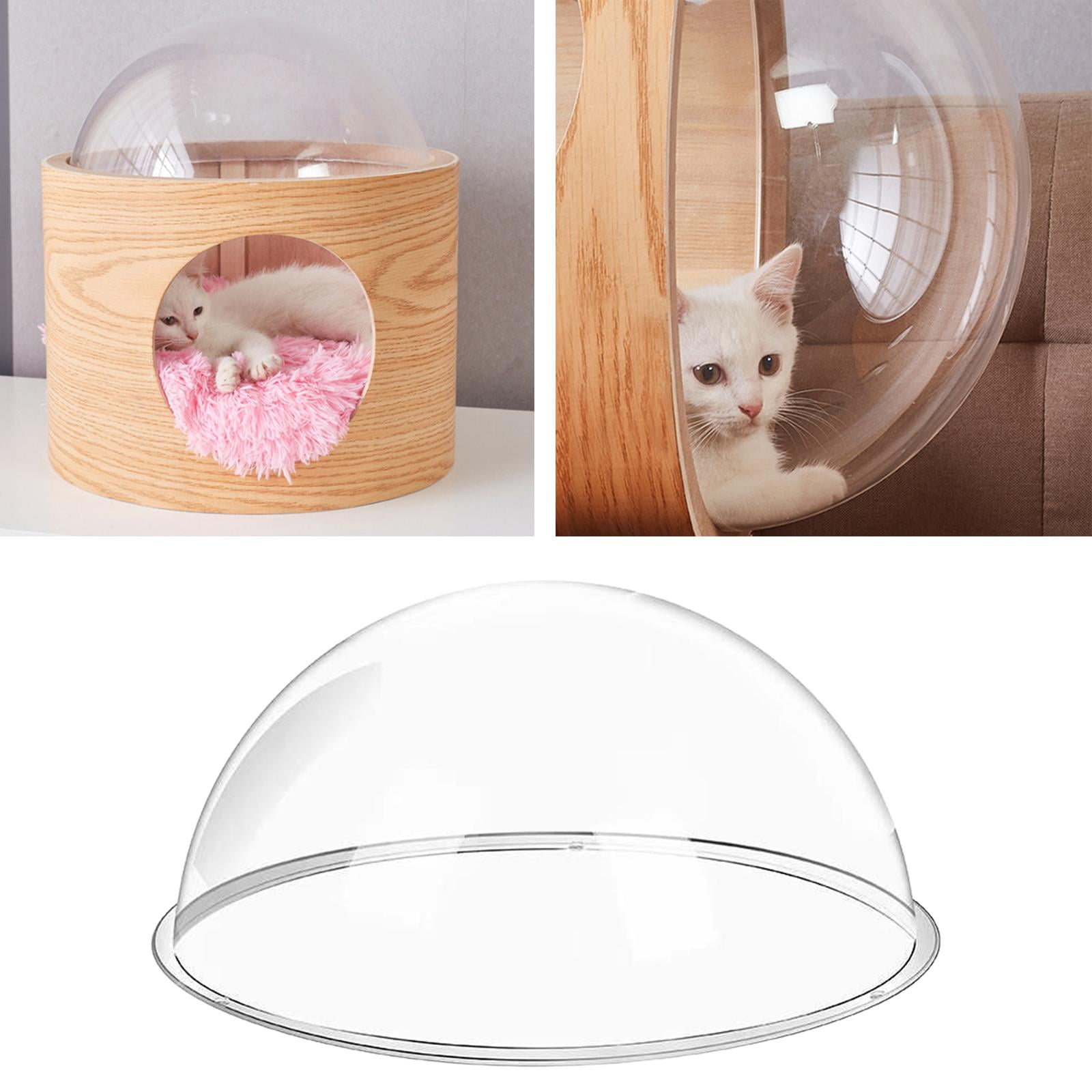 Bvdfgk Space Clear Capsule Bed Indoor Dome Cover Nest 30cm for Window Perch Cat DIY