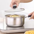 thumbnail image 3 of Trayknick Stainless Steel Saucepan Milk Noodle Pan Pot with Glass Lid Kitchen Cooking Tool, 3 of 8