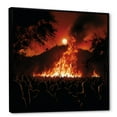 thumbnail image 2 of Designart "Luminescent Bonfire in Judaic Wilderness III" Judaism Floater Framed Canvas Prints, 2 of 5